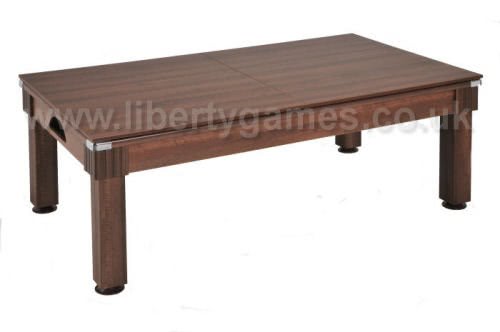 Windsor Dark Walnut Slate Bed Pool Dining Table